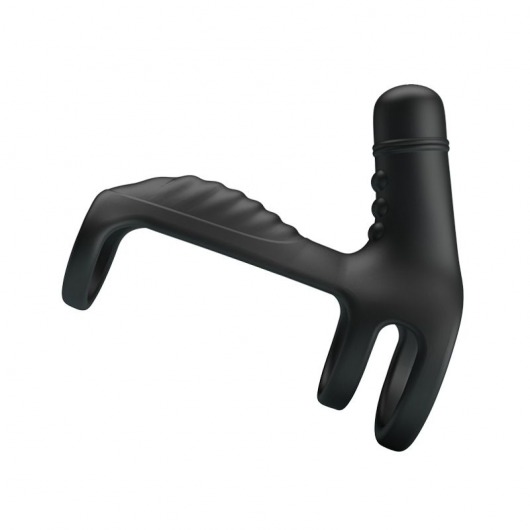 Черная вибронасадка на пенис Vibrating Penis Sling - Baile - в Курске купить с доставкой