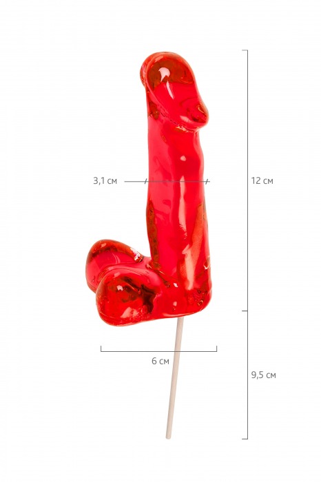 Красный леденец в форме члена со вкусом виски - 173 гр. - Sosuчki - купить с доставкой в Курске