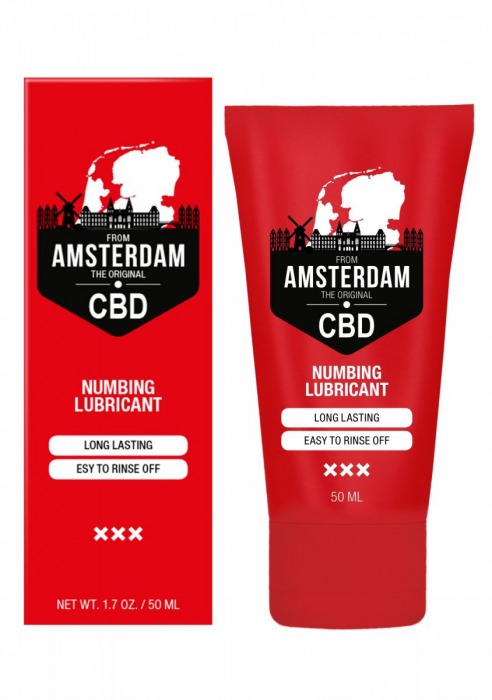 Пролонгирующий лубрикант Numbing CBD from Amsterdam - 50 мл. - Shots Media BV - купить с доставкой в Курске