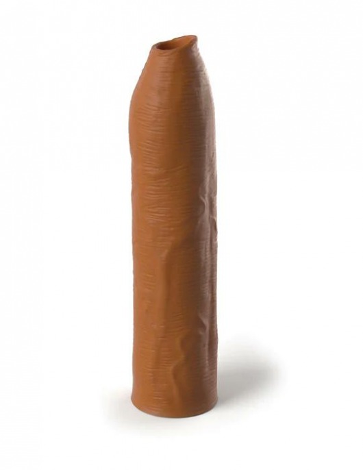 Кофейная насадка-удлинитель Uncut Silicone Penis Enhancer - 17,8 см. - Pipedream - в Курске купить с доставкой