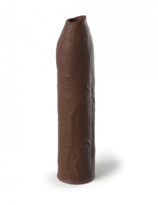 Коричневая насадка-удлинитель Uncut Silicone Penis Enhancer - 17,8 см. - Pipedream - в Курске купить с доставкой