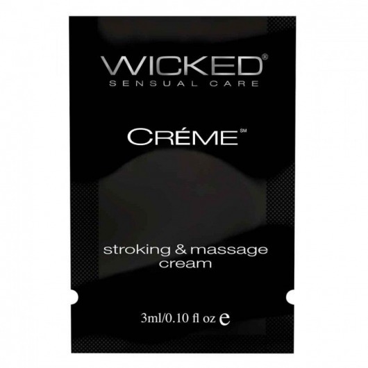 Крем для массажа и мастурбации Wicked Stroking and Massage Creme - 3 мл. - Wicked - купить с доставкой в Курске