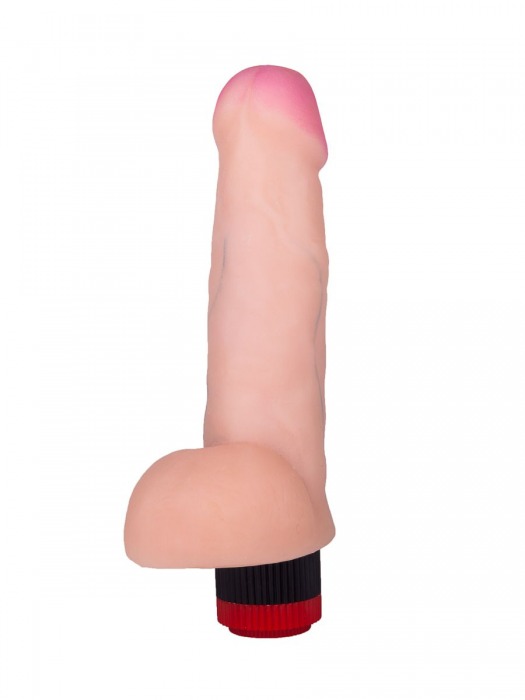 Реалистичный вибратор ART-Style №7 с мошонкой - 17,5 см. - Art-Style купить в Курске с доставкой в Orgasmix.ru Реалистичный вибратор ART-Style №7 с мошонкой - 17,5 см. - Art-Style