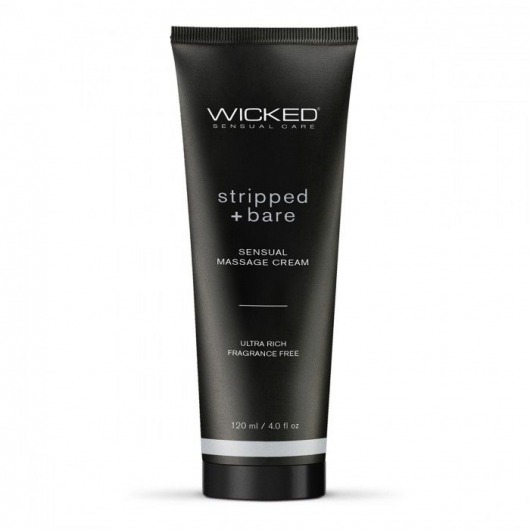 Массажный легкий крем WICKED Stripped plus Bare - 120 мл. - Wicked - купить с доставкой в Курске