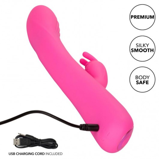Розовый вибратор-кролик Elite Rocking Rabbit - 22,75 см. - California Exotic Novelties