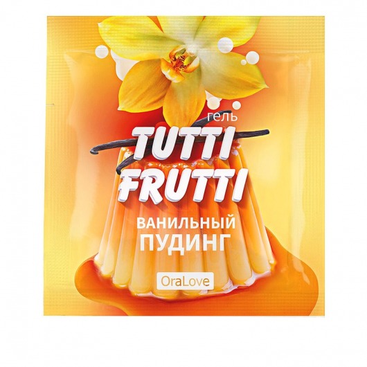 Пробник гель-смазки Tutti-frutti со вкусом ванильного пудинга - 4 гр. - Биоритм - купить с доставкой в Курске