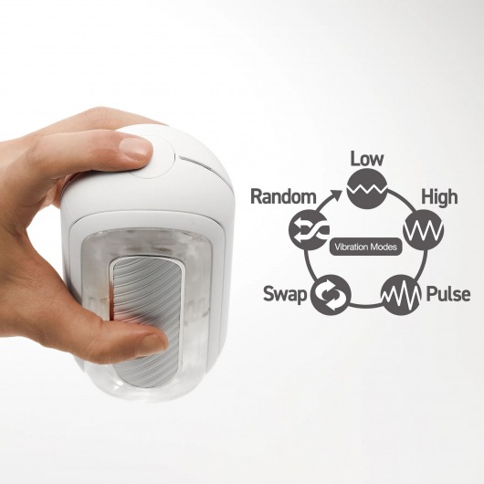 Белый мастурбатор Tenga Flip Zero Gravity с вибрацией - Tenga - в Курске купить с доставкой