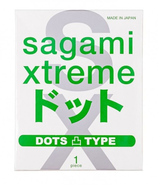 Презерватив Sagami Xtreme Type-E с точками - 1 шт. - Sagami - купить с доставкой в Курске