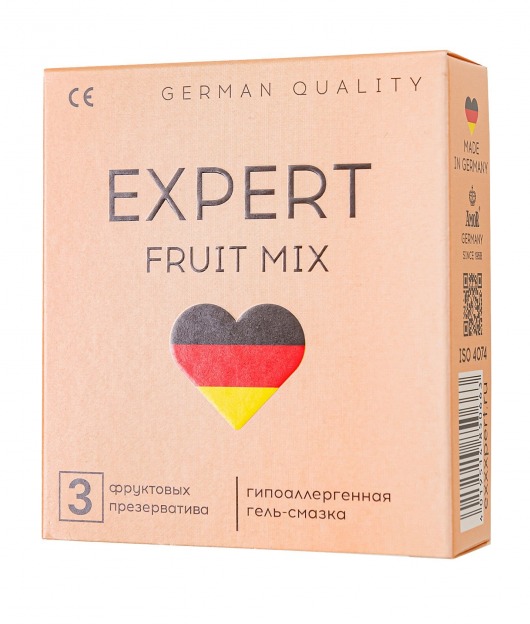 Ароматизированные презервативы EXPERT Fruit Mix - 3 шт. - Expert - купить с доставкой в Курске