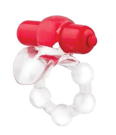 Виброкольцо с язычком и красным виброэлементом Overtime - Screaming O - в Курске купить с доставкой