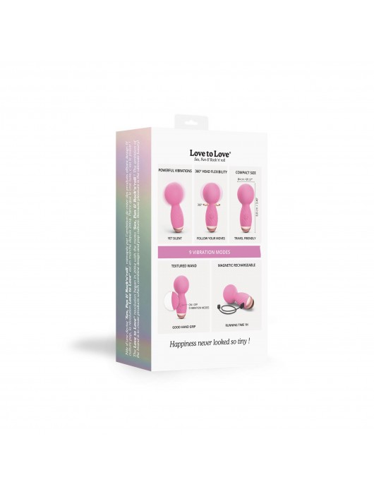 Розовый мини-wand вибратор Itsy Bitsy Mini Wand Vibrator - Love to Love