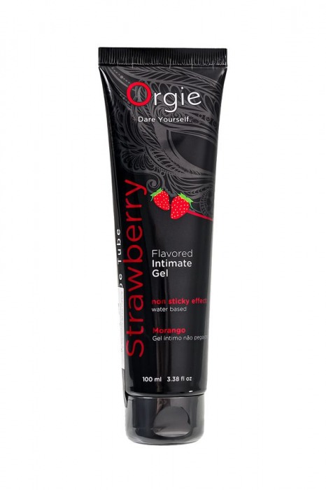 Интимный гель на водной основе Lube Tube Strawberry с клубничным вкусом - 100 мл. - ORGIE - купить с доставкой в Курске