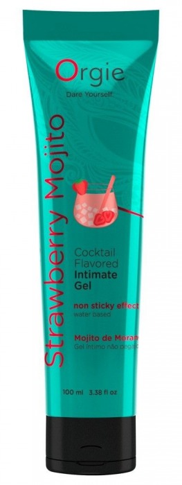 Съедобный интимный гель Orgie Lube Tube Cocktail Strawberry Mojito - 100 мл. - ORGIE - купить с доставкой в Курске