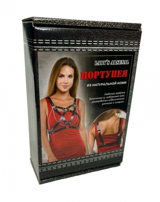 Портупея из натуральной кожи с цепочками - БДСМ Арсенал - купить с доставкой в Курске