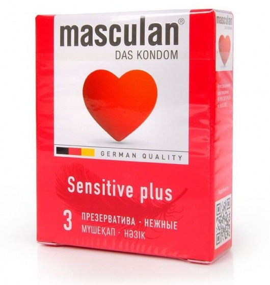 Презервативы Masculan Sensitive plus - 3 шт. - Masculan - купить с доставкой в Курске