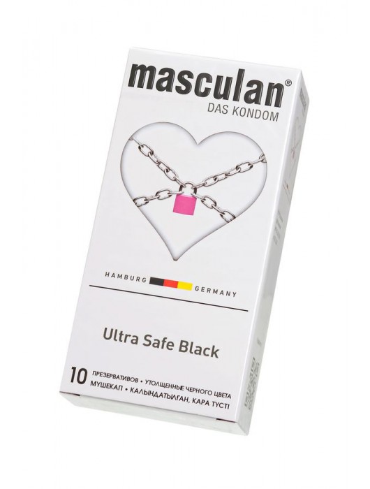 Ультрапрочные презервативы Masculan Ultra Safe Black - 10 шт. - Masculan - купить с доставкой в Курске
