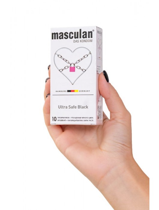 Ультрапрочные презервативы Masculan Ultra Safe Black - 10 шт. - Masculan - купить с доставкой в Курске