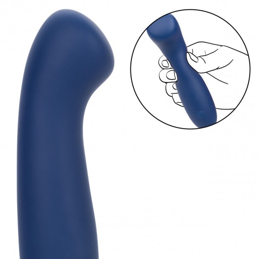 Синий вибромассажер Cashmere Satin G - 15,25 см. - California Exotic Novelties