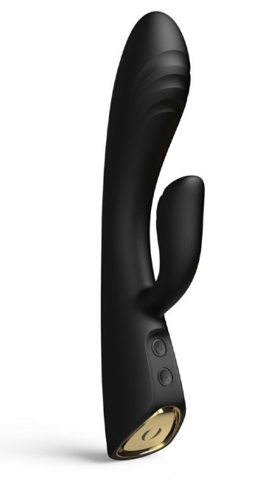 Черный вибратор-кролик Flexi Rabbit с функцией подогрева - 21,2 см. - Dorcel