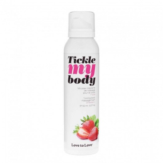 Массажная хрустящая пенка Tickle My Body Strawberry с ароматом клубники - 150 мл. - Love to Love - купить с доставкой в Курске