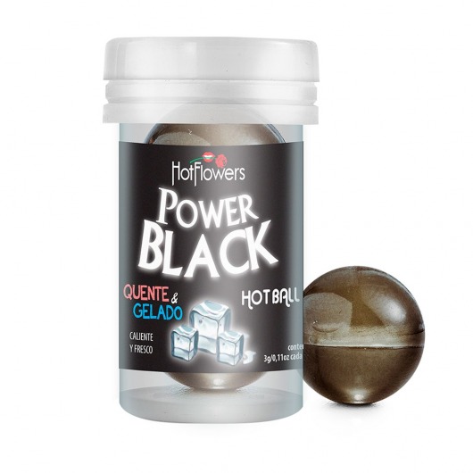 Интимный гель Power Black Hot Ball с охлаждающе-разогревающим эффектом (2 шарика по 3 гр.) - HotFlowers - купить с доставкой в Курске