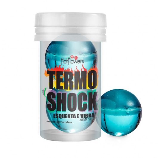 Интимный гель Termo Shock Hot Ball с разогревающе-покалывающим эффектом (2 шарика по 3 гр.) - HotFlowers - купить с доставкой в Курске