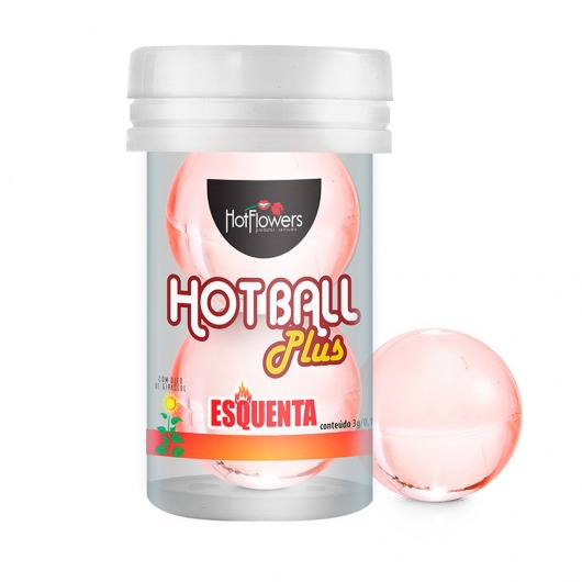 Лубрикант на масляной основе Hot Ball Plus с разогревающим эффектом (2 шарика по 3 гр.) - HotFlowers - купить с доставкой в Курске