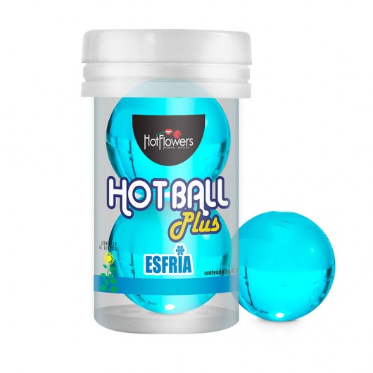 Лубрикант на масляной основе Hot Ball Plus с охлаждающим эффектом (2 шарика по 3 гр.) - HotFlowers - купить с доставкой в Курске