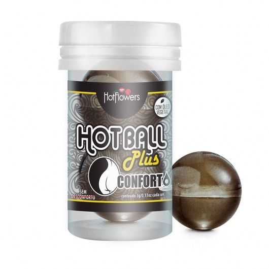 Анальный лубрикант на масляной основе Hot Ball Plus Conforto (2 шарика по 3 гр.) - HotFlowers - купить с доставкой в Курске