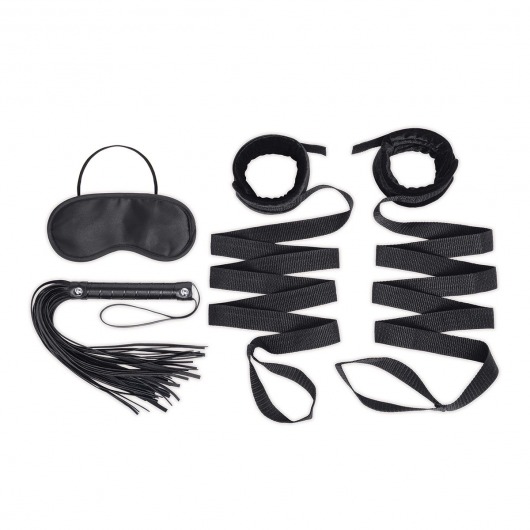 Эротический набор 4PC Bondage Bed Strap   Flogger Kit - Lux Fetish - купить с доставкой в Курске