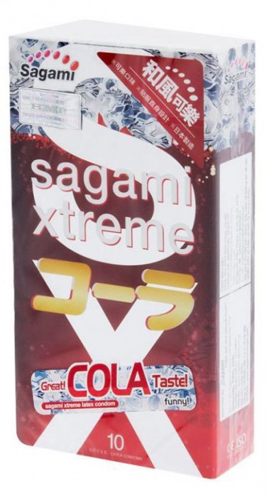 Ароматизированные презервативы Sagami Xtreme COLA - 10 шт. - Sagami - купить с доставкой в Курске