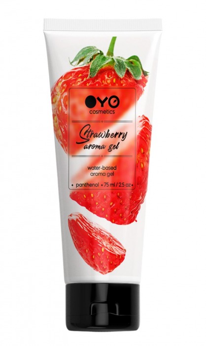 Лубрикант на водной основе OYO Aroma Gel Strawberry с ароматом клубники - 75 мл. - OYO - купить с доставкой в Курске