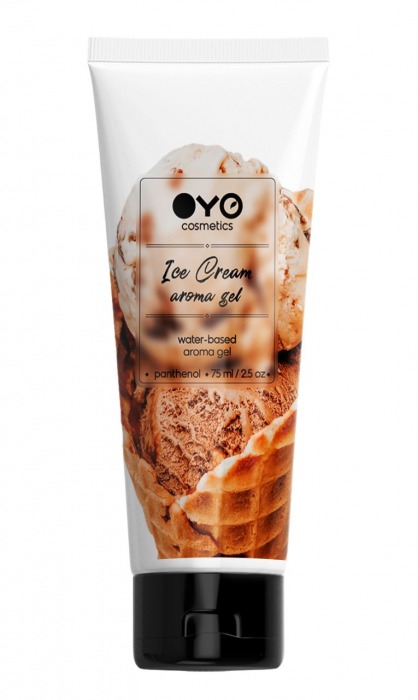 Лубрикант на водной основе OYO Aroma Gel Ice Cream с ароматом пломбира - 75 мл. - OYO - купить с доставкой в Курске