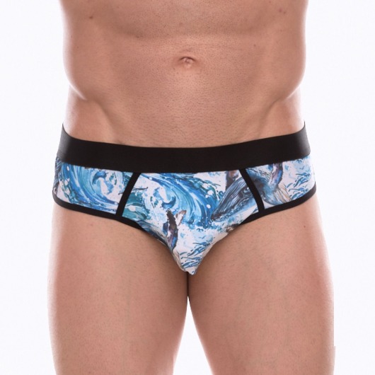 Мужские трусы-джоки с принтом в виде волн и китов - Don Moris купить с доставкой Мужские трусы-джоки с принтом в виде волн и китов - Don Moris купить с доставкой