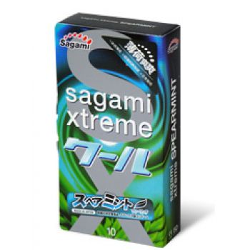 Презервативы Sagami Xtreme Mint с ароматом мяты - 10 шт. - Sagami - купить с доставкой в Курске