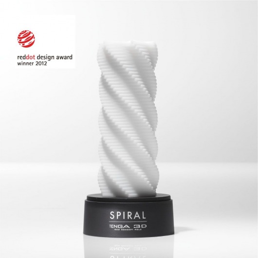 Белый 3D мастурбатор SPIRAL - Tenga - в Курске купить с доставкой