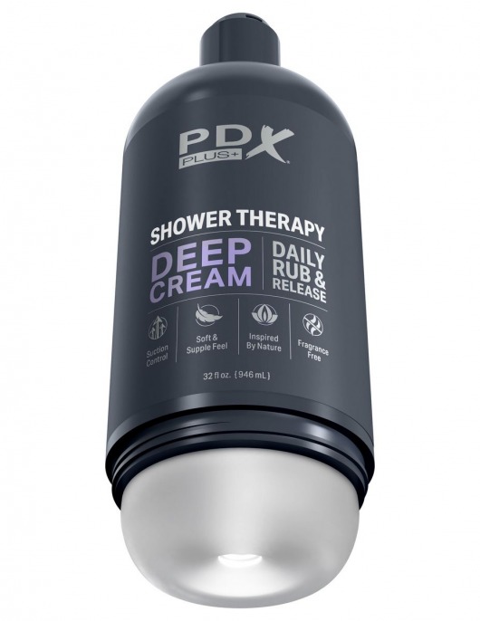 Мастурбатор в бутылке Shower Therapy Deep Cream - Pipedream - в Курске купить с доставкой