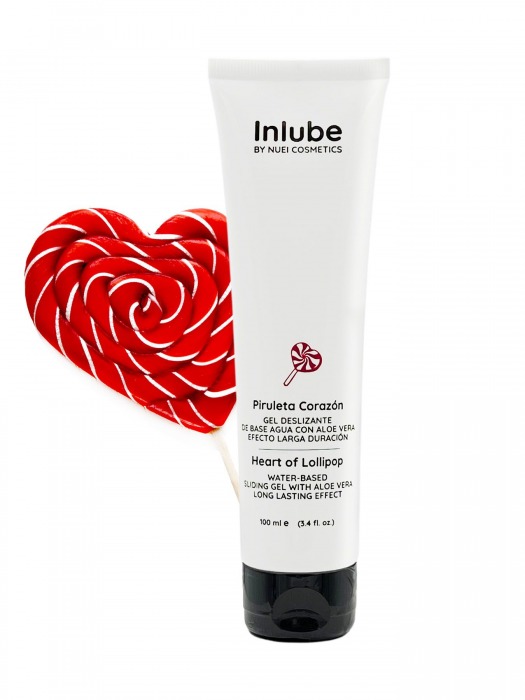 Смазка на водной основе Nuei Inlube Lollipop с алоэ вера и ароматом леденцов - 100 мл. - Nuei cosmetics - купить с доставкой в Курске