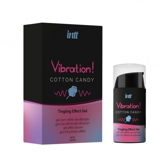 Жидкий вибратор Vibration Cotton Candy с ароматом сахарной ваты - 15 мл. - INTT - купить с доставкой в Курске