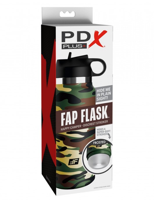 Мастурбатор в камуфляжной колбе Fap Flask - Pipedream - в Курске купить с доставкой