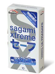 Презервативы Sagami Xtreme Ultrasafe с двойным количеством смазки - 10 шт. - Sagami - купить с доставкой в Курске