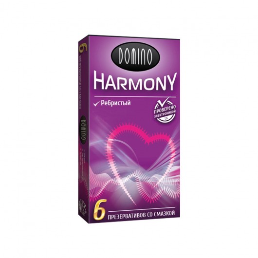 Презервативы с рёбрышками Domino Harmony - 6 шт. - Domino - купить с доставкой в Курске