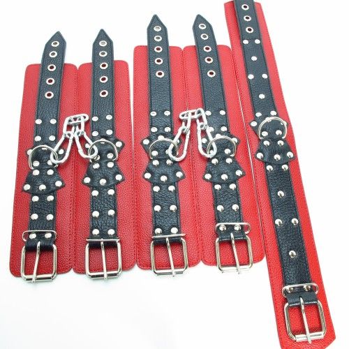 Набор кожаных БДСМ-аксессуаров - БДСМ Арсенал - купить с доставкой в Курске