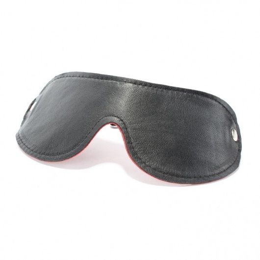 Красная кожаная маска на глаза - БДСМ Арсенал - купить с доставкой в Курске