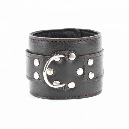 Кожаные наручники на металлической цепочке - БДСМ Арсенал - купить с доставкой в Курске