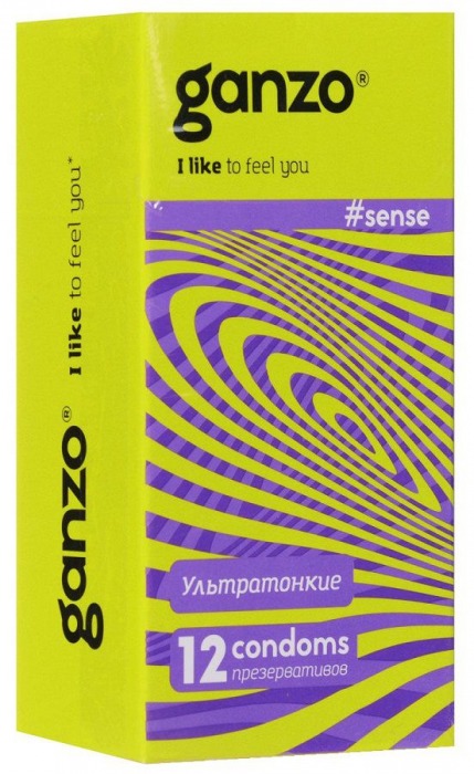 Тонкие презервативы для большей чувствительности Ganzo Sence - 12 шт. - Ganzo - купить с доставкой в Курске