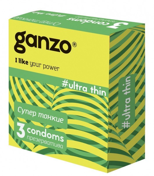 Ультратонкие презервативы Ganzo Ultra thin - 3 шт. - Ganzo - купить с доставкой в Курске