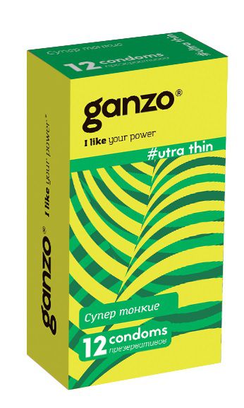 Ультратонкие презервативы Ganzo Ultra thin - 12 шт. - Ganzo - купить с доставкой в Курске