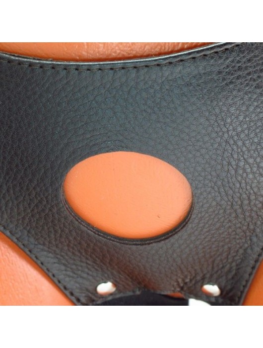 Трусики для страпона коричневого цвета - БДСМ Арсенал - купить с доставкой в Курске