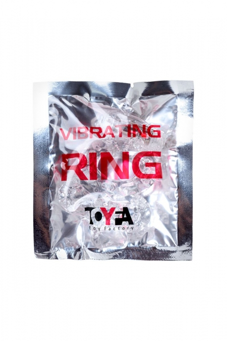 Прозрачное эрекционное кольцо с вибратором  и подхватом - Toyfa Basic - в Курске купить с доставкой